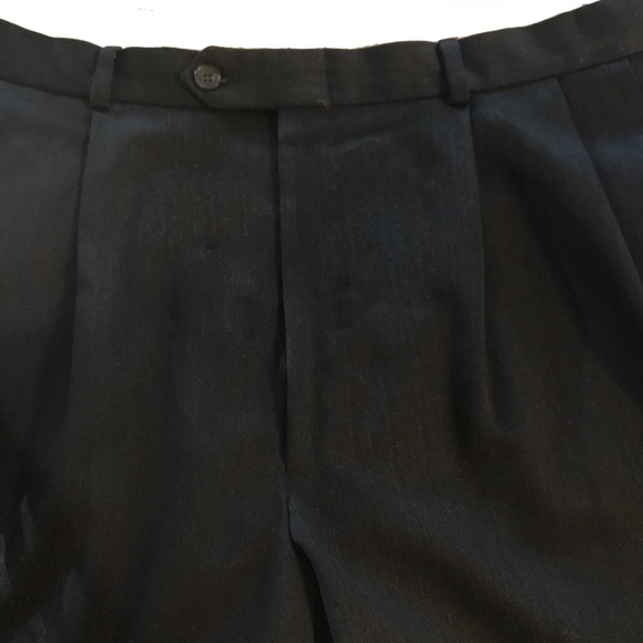 WM. H. LEISHMAN MEN'S BLACK WOOL SUIT SIZE 46L - Picture 8 of 14